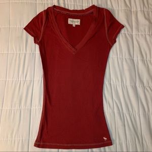 Abercrombie & Fitch Burnt Orange V Neck Henley